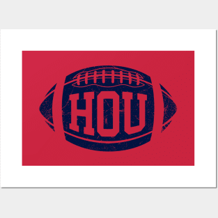 HOU Retro Football - Red Posters and Art